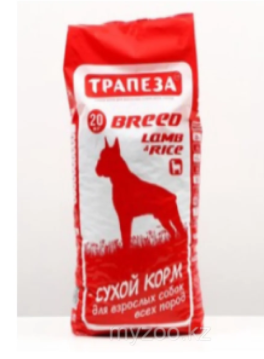 ТРАПЕЗА BREED LAMB&RICE сухой корм для  взрослых собак всех пород 20кг