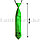 Галстук регулирующийся на резинке атласный зеленый, фото 2