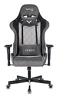 Кресло игровое Zombie VIKING 7 KNIGHT Fabric серый Loft ромб текстиль/эко.кожа с подг. крест. металл
