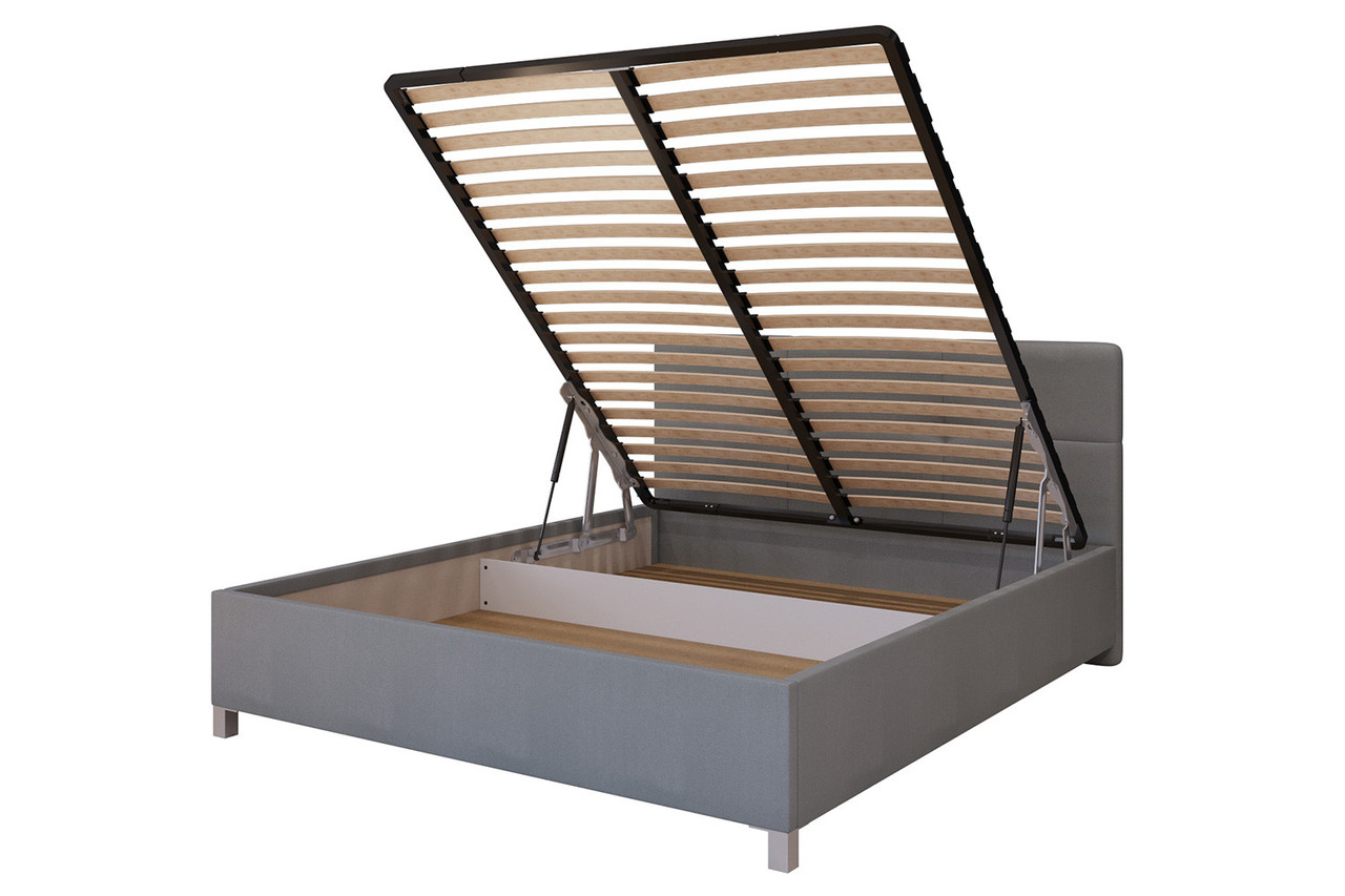 Кровать с подъёмным механизмом Агата 160х200 см, светло-серый - фото 4 - id-p99635541