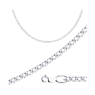 Цепь из серебра SOKOLOV покрыто  родием, ромб двойной 968040502 размеры - 40 45 50 55 60 65 70, фото 5