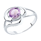 Кольцо из серебра с аметистом DIAMANT ( SOKOLOV ) 94-310-00563-2 покрыто  родием, фото 2