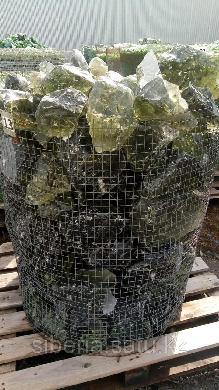Стеклянный серо-зеленый камень для габионов. 1 кг - фото 2 - id-p99642823