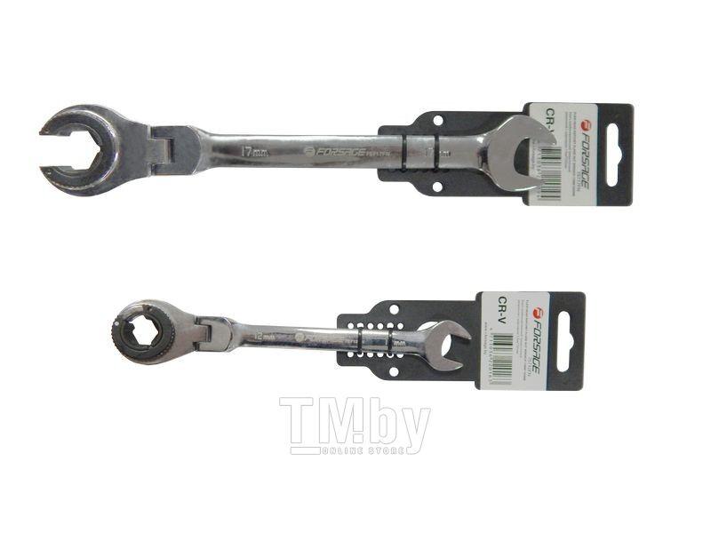 Ключ комбинированный трещоточный разрезной с шарниром 13мм х 195мм Forsage - фото 2 - id-p99643431