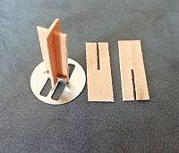 Фитиль деревянный двойной крестообразный с держателем  4 см АКЦИЯ 2+1, фото 1