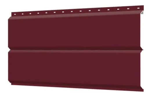 Сайдинг Lбрус -15х240 ПОЛИЭСТЕР RAL 3005 Красный 0,4 мм