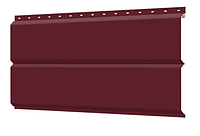 Сайдинг Lбрус -15х240 ПОЛИЭСТЕР RAL 3005 Красный 0,4 мм, фото 1
