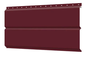 Сайдинг Lбрус -15х240 ПОЛИЭСТЕР RAL 3005 Красный 0,45 мм