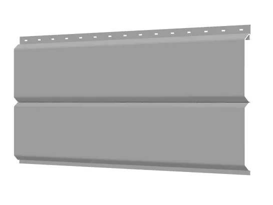 Сайдинг Lбрус -15х240 ПОЛИЭСТЕР RAL 7004 Серый 0,45 мм, фото 1