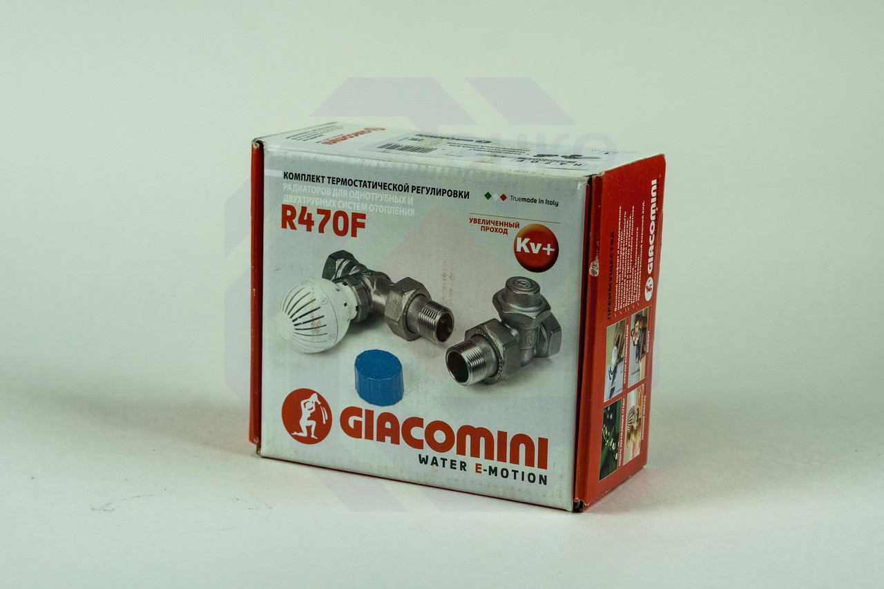 Комплект термостатической регулировки радиаторный GIACOMINI R470F-KV угловой ¾" - фото 1 - id-p99672042