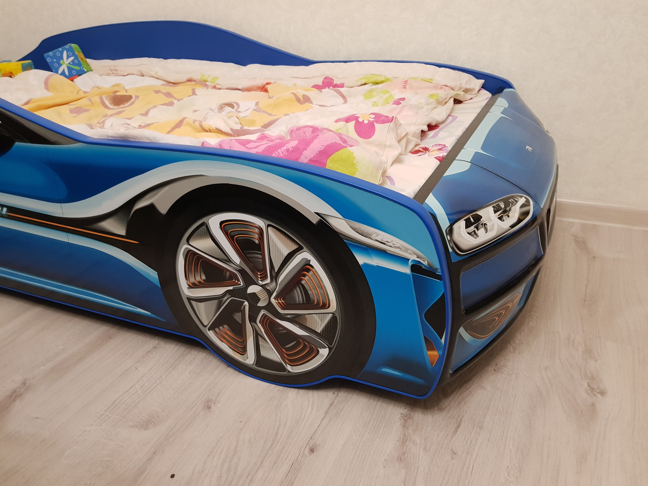Детская кровать-машина Bambini 70х160 см Голубой - фото 5 - id-p99635916