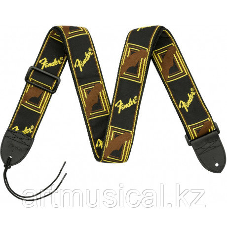 Ремень для гитары Fender Black/Yellow/Brown Mono Strap