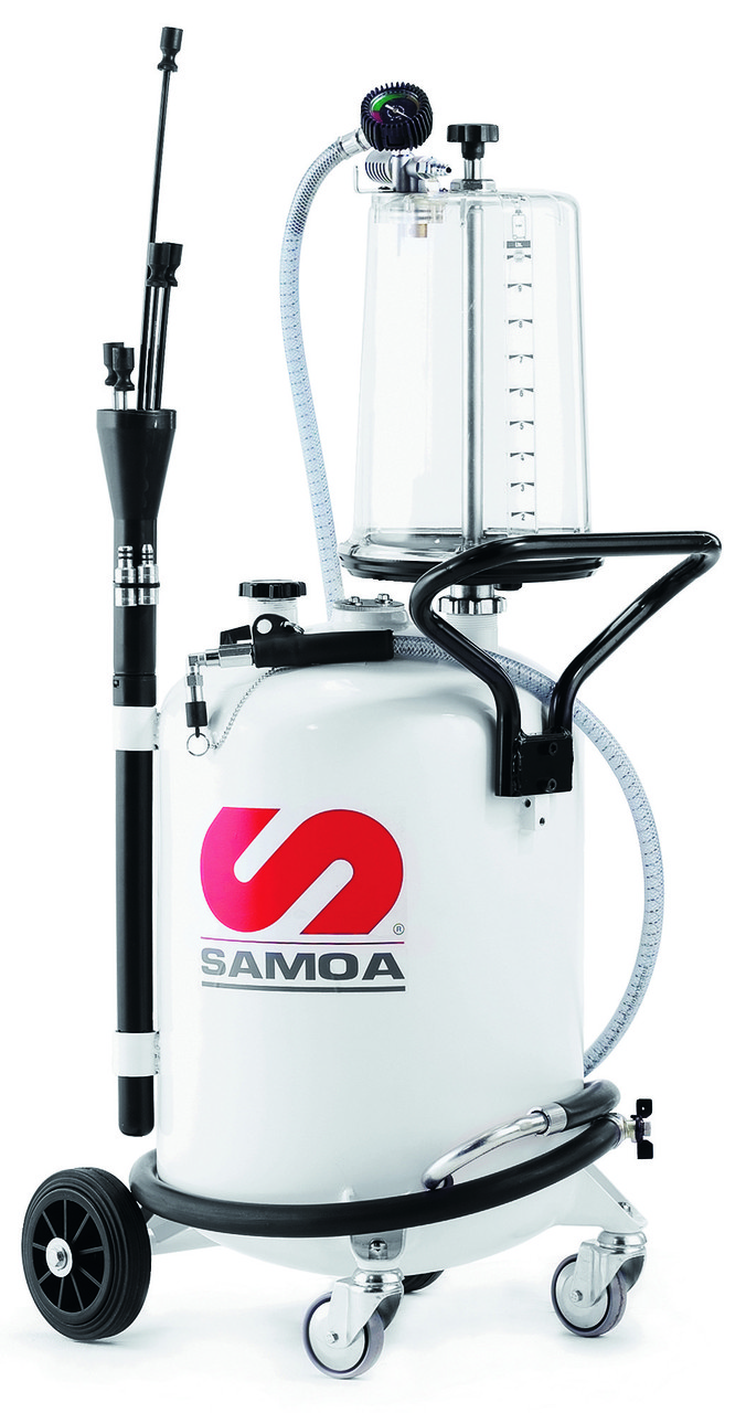 Мобильная установка для откачки отработанного масла 70 л, с предкамерой, SAMOA - фото 1 - id-p99679977