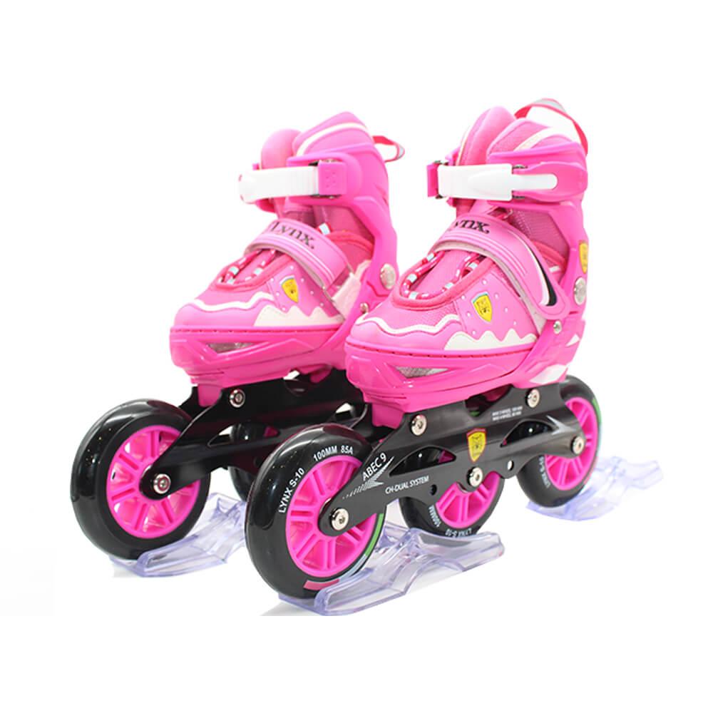 Скоростные роликовые коньки In Line Skate LINX (M-розовые) - фото 2 - id-p99682136