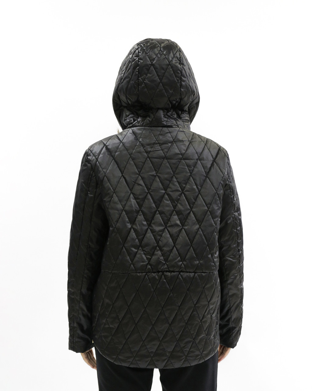 Женская куртка «UM&H 61571037» черная (полиэстер) - фото 4 - id-p99682892