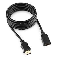 Удлинитель кабеля HDMI Cablexpert CC-HDMI4X-10, 3.0м, v2.0, 19M/19F, черный, позол.разъ, экран, паке