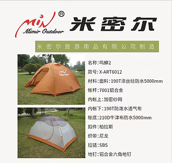 Палатка Mimir Min X-ART 60-12, фото 2