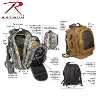 Рюкзак Rothco Move Out Tactical Travel 39 л черный R45587 - фото 3 - id-p94786414