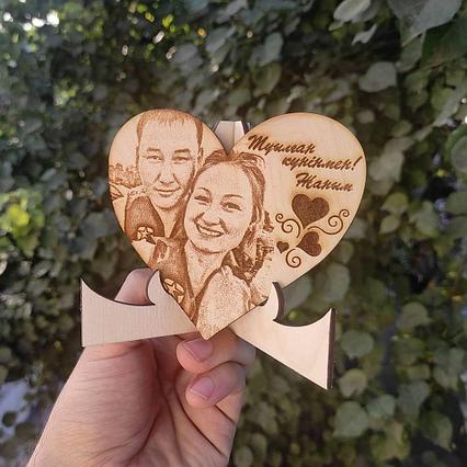 Лазерная гравировка фото на дереве / на заказ