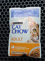 CAT CHOW, Кэт чау для взрослых кошек с ягненком и зеленой фасолью в желе, пауч 85 гр
