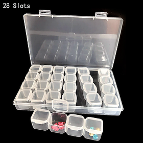 28 бөлімшеге арналған бисерге арналған органайзер