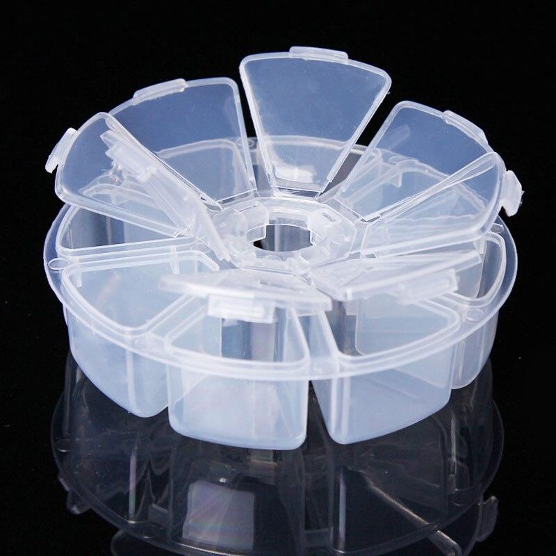 Прозрачный пластиковый контейнер для мелочей на 8 ячеек - фото 2 - id-p99733741