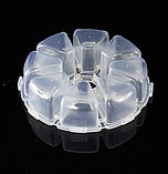Прозрачный пластиковый контейнер для мелочей на 8 ячеек, фото 3
