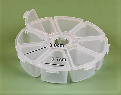 Прозрачный пластиковый контейнер для мелочей на 8 ячеек - фото 4 - id-p99733741