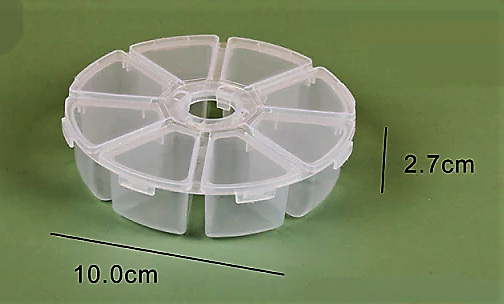 Прозрачный пластиковый контейнер для мелочей на 8 ячеек - фото 5 - id-p99733741