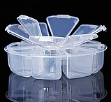 Прозрачный пластиковый контейнер для мелочей на 8 ячеек, фото 6