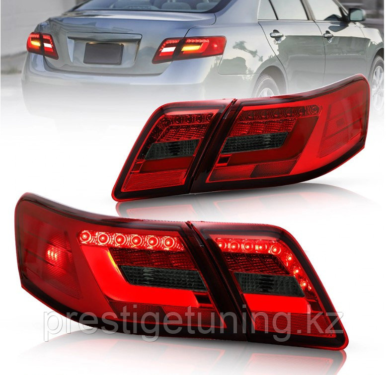 Задние фонари на Camry V40/45 дизайн Lexus (Красно-темный цвет)