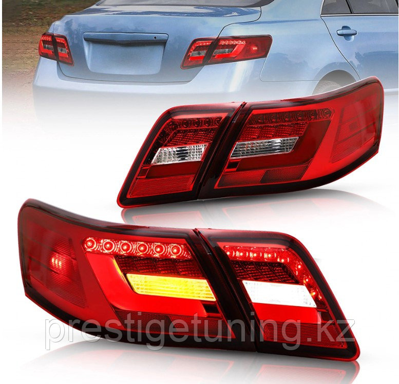 Задние фонари на Camry V40/45 дизайн Lexus (Красно-светлый цвет) - фото 1 - id-p99738427