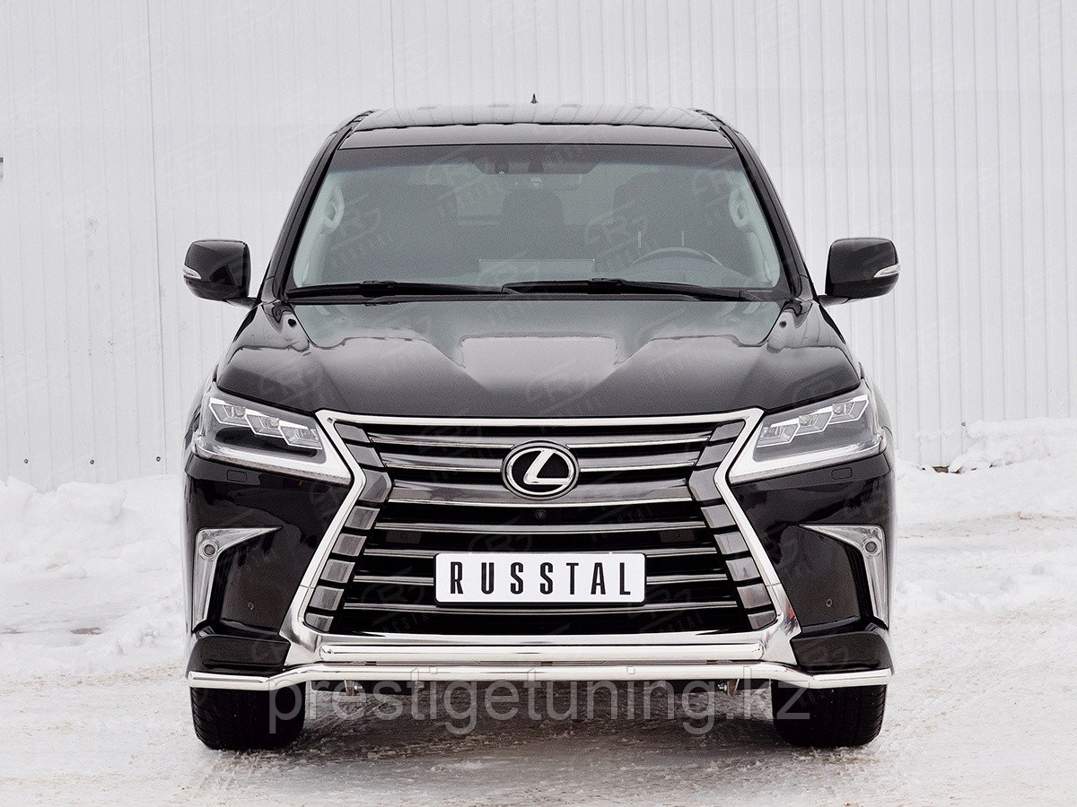 Защита переднего бампера Lexus LX570 2016-21 (Стандарт) d42 волна-d42 дуга