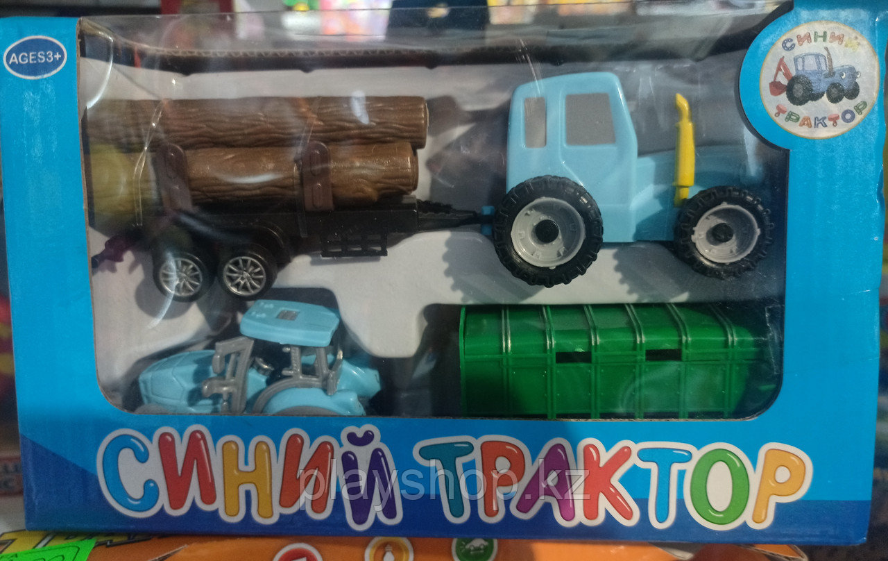 Модельки синий трактор