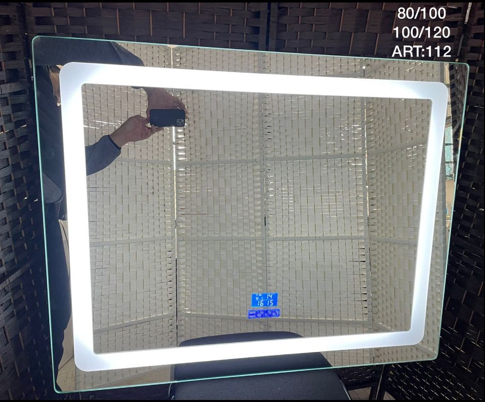 Зеркало настенное с подсветкой, 80см х 100см(Bluetooth) LED-112