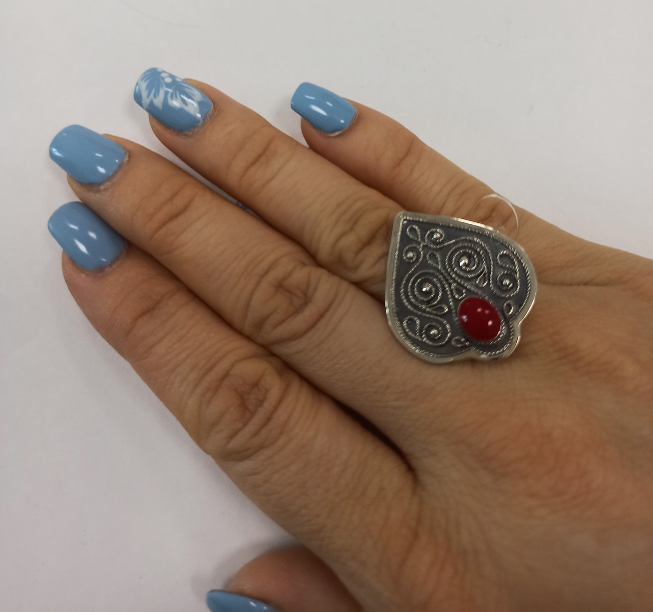 Кольцо "Premium" эмаль 
размер: 18.5 ( пр. Абая 141 ), фото 1