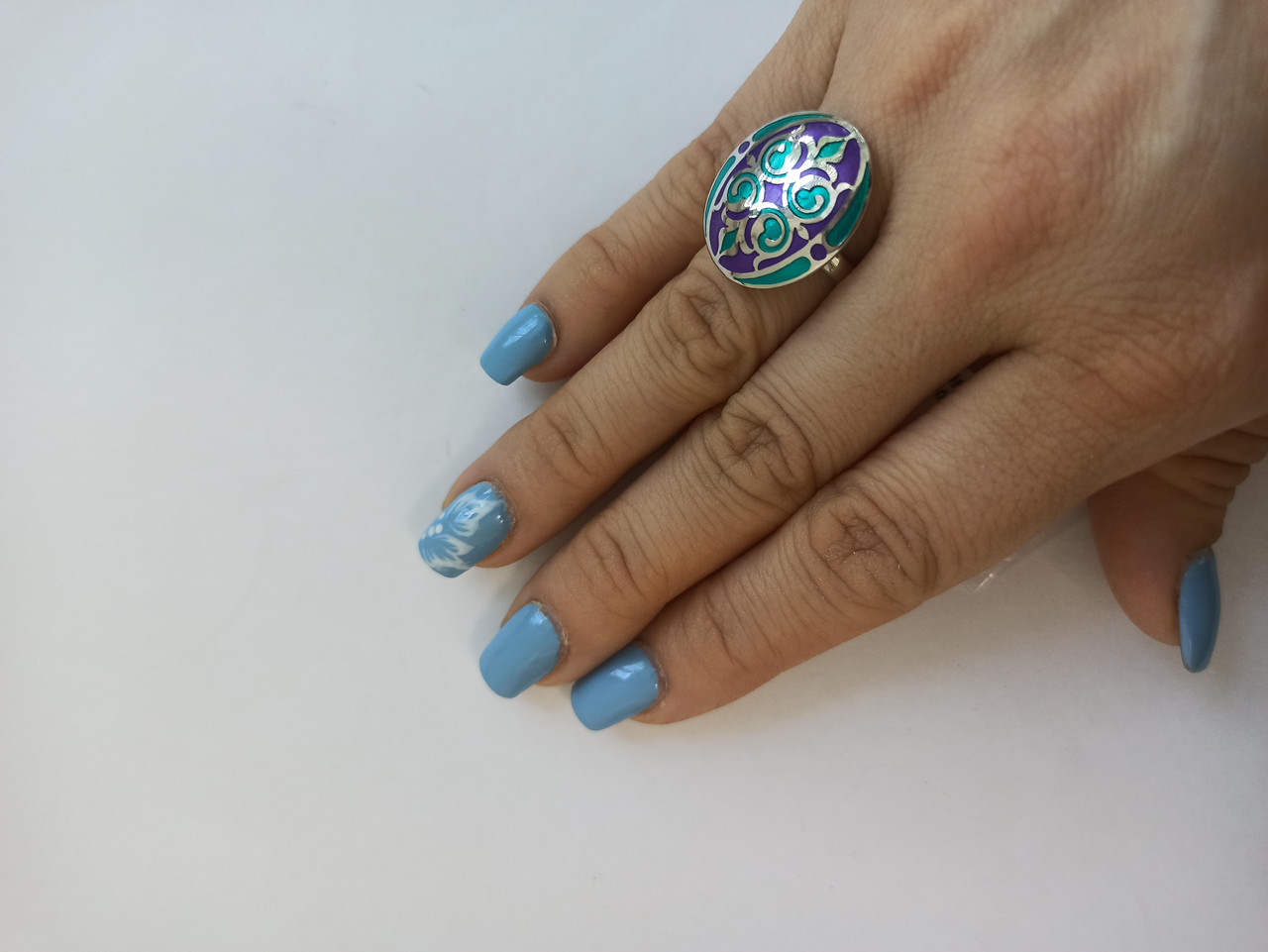 Кольцо "Premium" эмаль
размер: 18.5 ( пр. Абая 141 ), фото 1