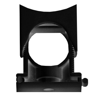 Держатель раздвижной с крышкой DN 23-29 мм, полиамид, цвет чёрный - фото 1 - id-p99761181