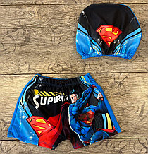 Плавки с шапочкой в комплекте "Супермен"