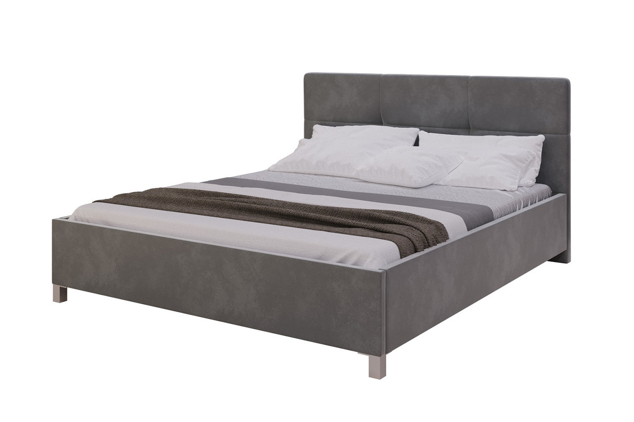 Кровать с подъёмным механизмом Агата тёмно-серый 140х200 см