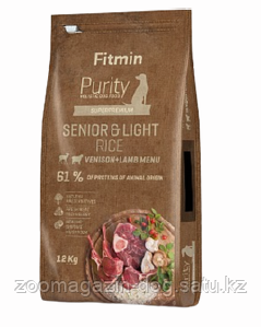 Fitmin Purity RICE SENIOR&LIGHT Venison&Lamb для пожилых собак и с избыточным весом с дичью и ягненком, 12кг