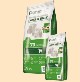 Корм Fitmin dog medium maxi lamb&rice для сoбaк срeдних и крупных пoрoд 3кг