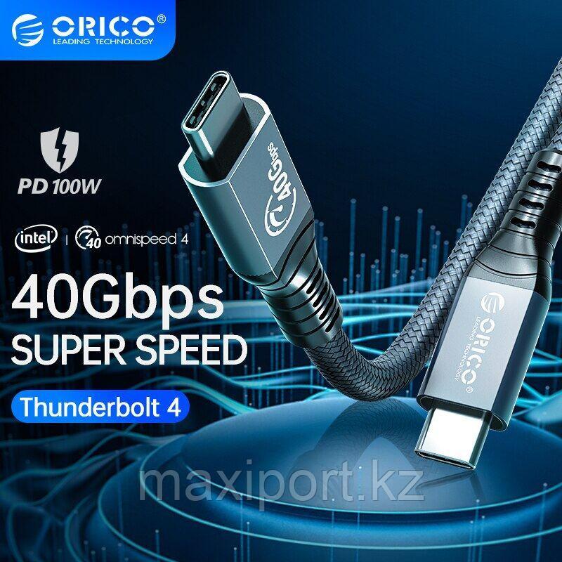 Кабель ORICO Thunderbolt 4 (USB TypeC 40 Гбит/с, 8K HD 5A 100 Вт)