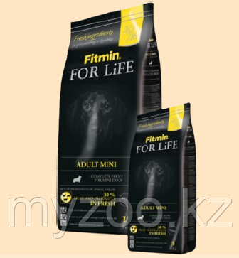 Корм Fitmin dog For Life Adult mini для маленьких сoбaк 15кг