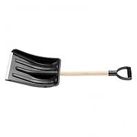 Лопата для уборки снега пластиковая, 275 х 365 х 865 мм, деревянный черенок, Sparta