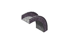 Угол внешний плавный 90 град. к лотку 100х50, толщ. 0,7 мм, Сендзимир цинк | УВТП90-100х50-0,7-R200-СЦ | Ostec