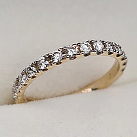 Золотое  кольцо с бриллиантом 0.40Ct SI1-SI2/H, VG-Cut, фото 1