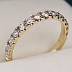 Золотое  кольцо с бриллиантом 0.40Ct VS2/I, EX-Cut, фото 7