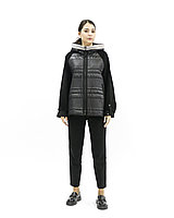 Женская куртка черная «UM&H 8523300» (полиэстер, экомех)