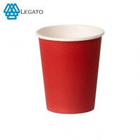 Стакан бумажный для горячих напитков "Красный " 250 мл 50 шт/уп 1000 шт/кор